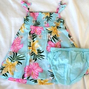Floral Baby Dress with Bloomers